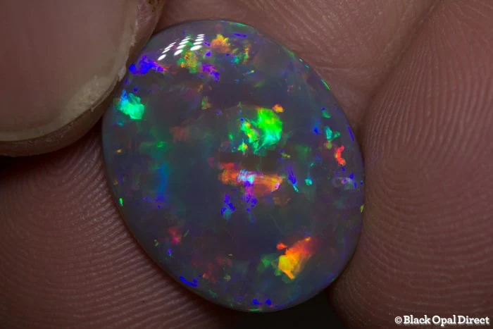 8.19 ct semi black gem opal 19x15x4mm - Image 7