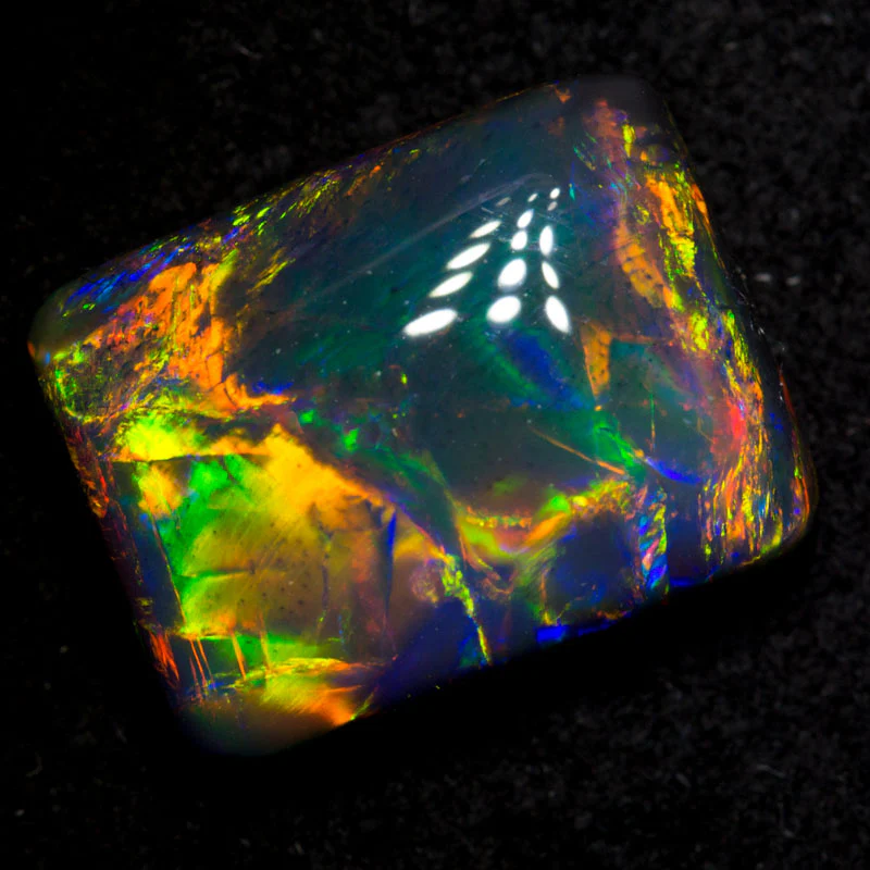8.36 ct gem black opal 15x11.6x5.9mm - Image 2