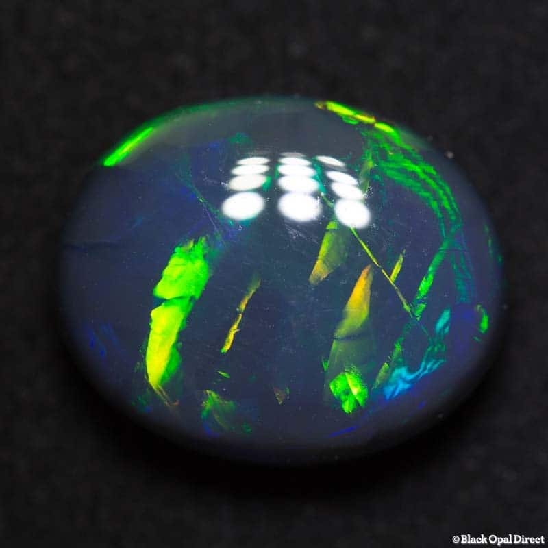 8.79 ct black opal gem with Chinese writing 15x12x7mm - Image 3