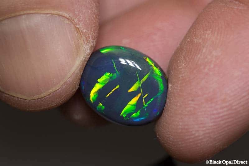 8.79 ct black opal gem with Chinese writing 15x12x7mm - Image 5