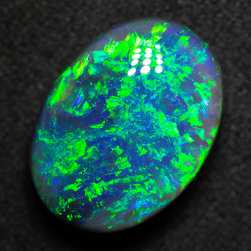 8.86 ct gem black opal 15.8x11.5x7.5mm - Image 2