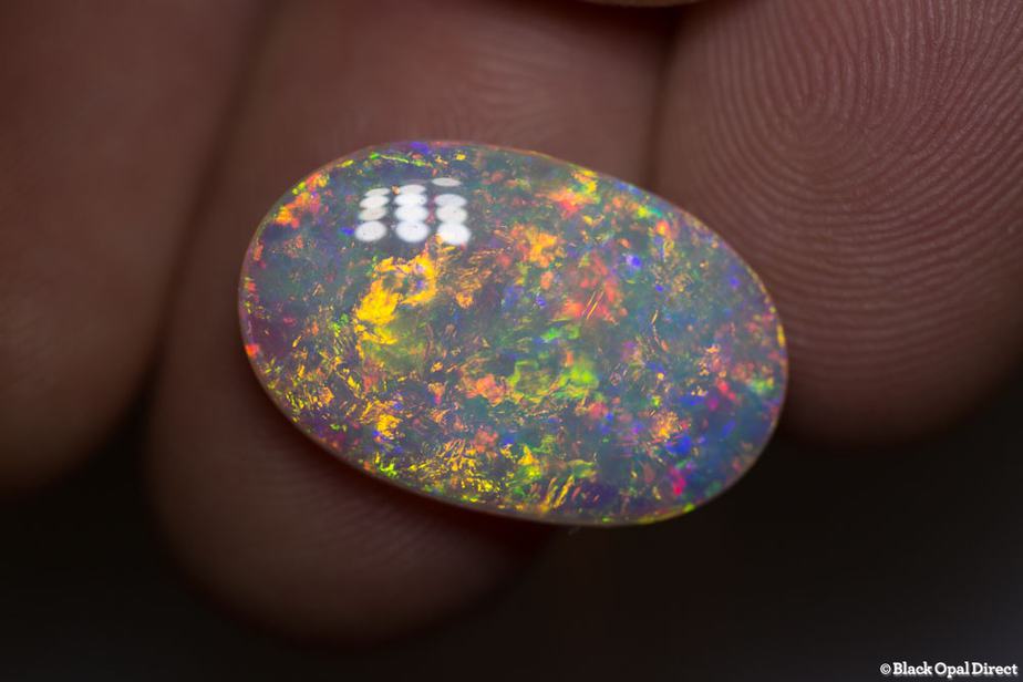 9.38 ct gem Andamooka crystal opal 22x14x4.5mm - Image 2