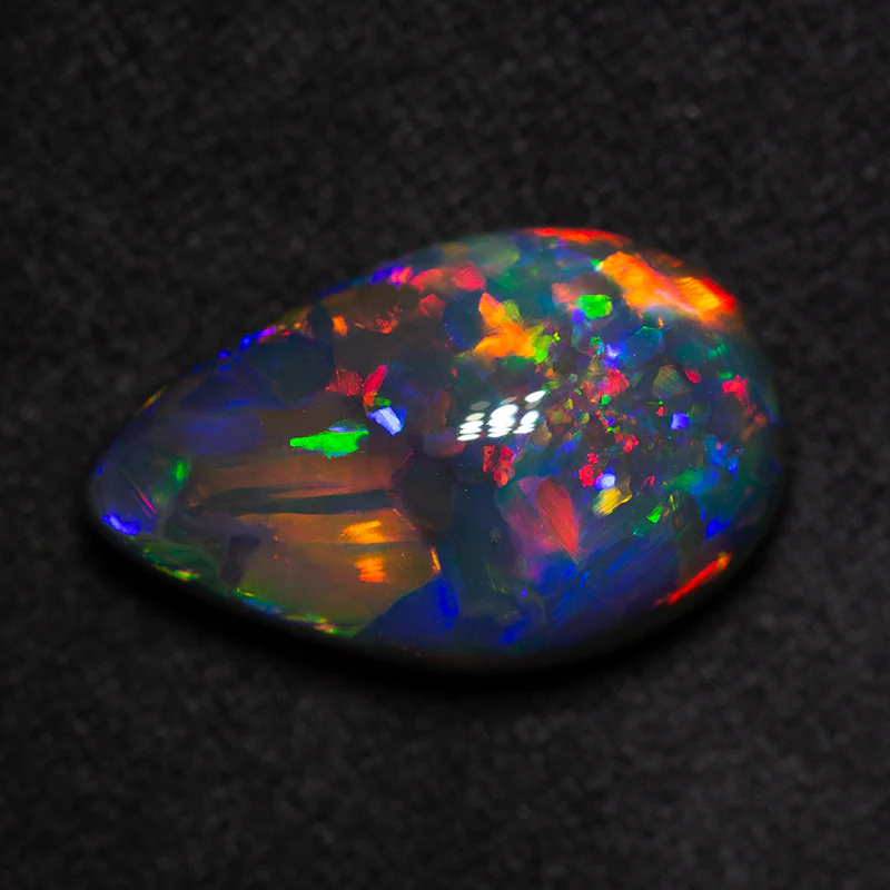 9.44 ct gem black opal 18.6x11.5x7.8mm - Image 4