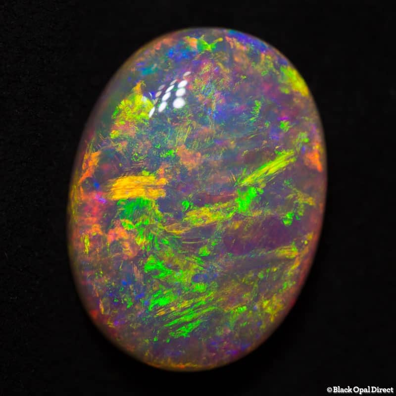 9.48 ct orange green gem crystal opal 17x12.5x7.5mm - Image 4