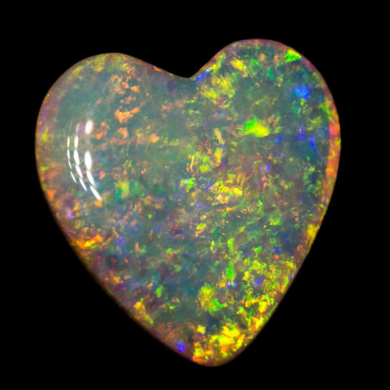 9.60 ct double sided crystal opal heart 18x17x5.5mm - Image 3