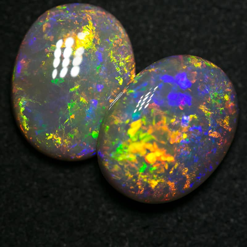 9.68 ct dark opal pair 14x11x4.5-5mm - Image 4