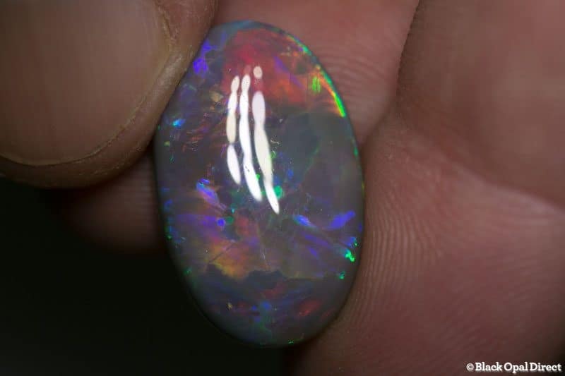 9.72 ct dark opal 21x13x5mm - Image 3
