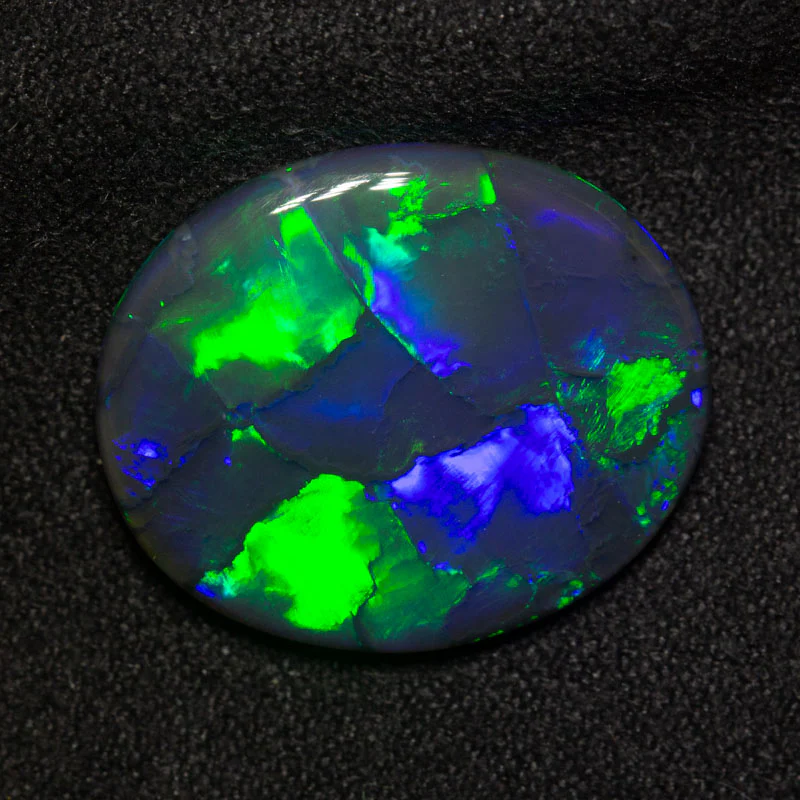 9.87 ct gem black opal 20.6x17.1x4.3mm - Image 3