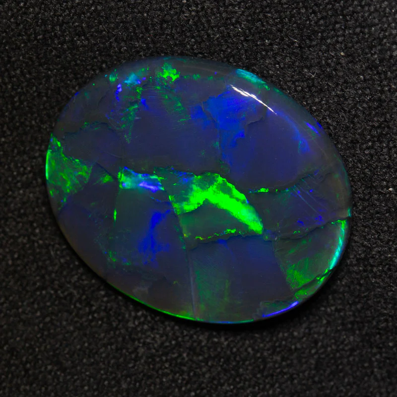 9.87 ct gem black opal 20.6x17.1x4.3mm - Image 4