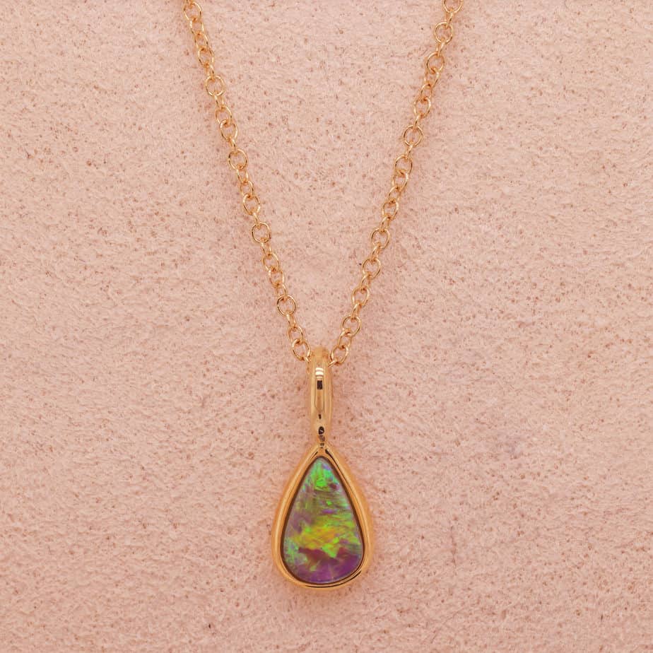 Allegra Necklace Gold Crystal Opal  0.67Ct - Image 2