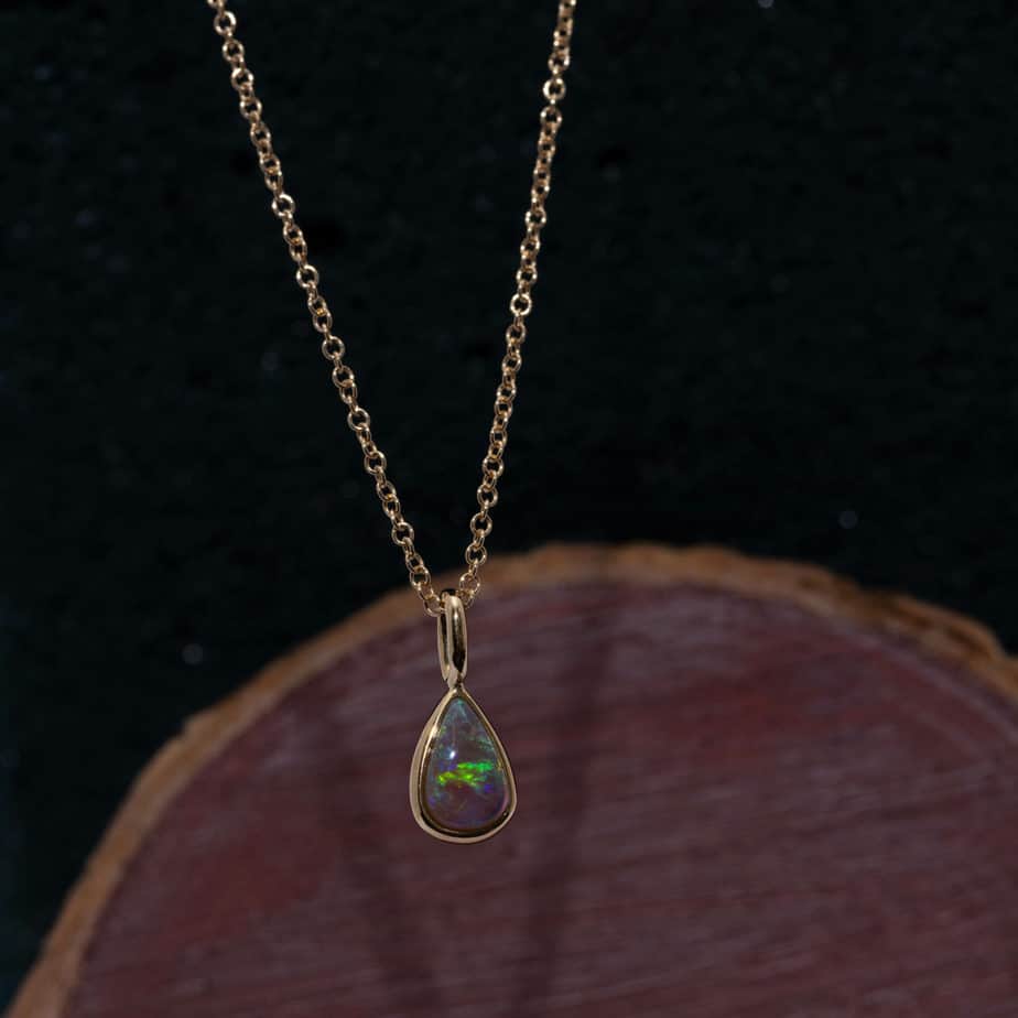 Allegra Necklace Gold Crystal Opal  0.67Ct - Image 3