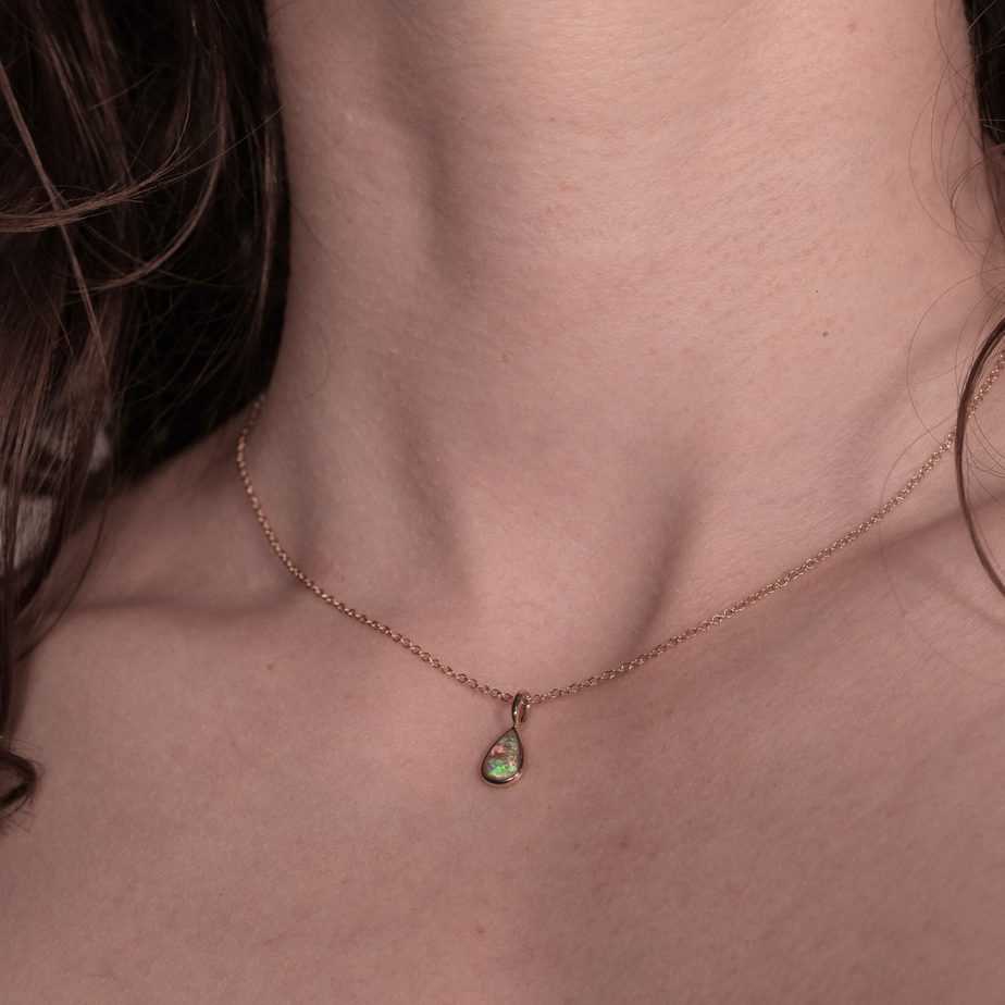 Allegra Necklace Gold Crystal Opal  0.67Ct - Image 5