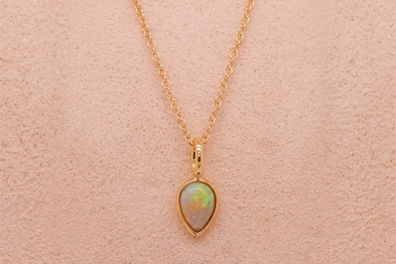 Allegra Necklace Gold Crystal Opal 0.68Ct - Image 2