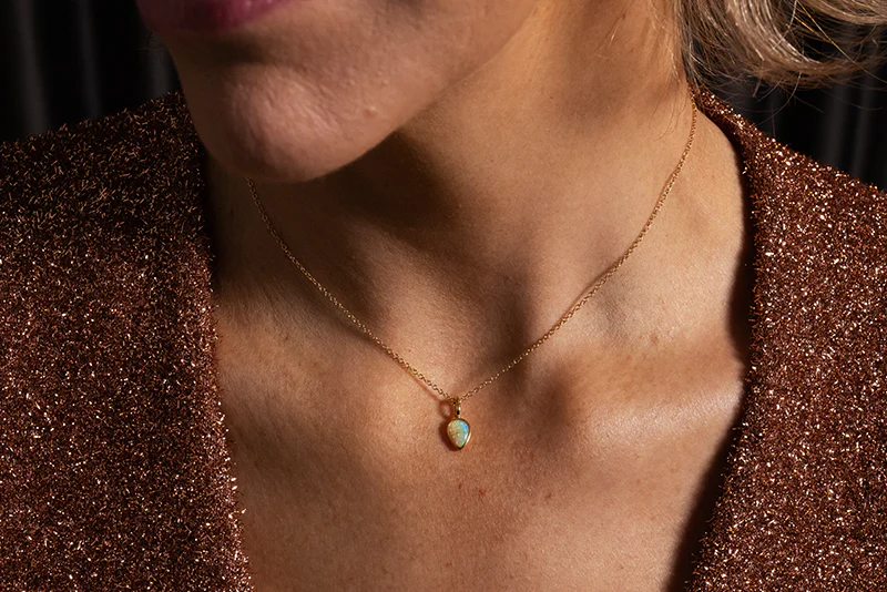 Allegra Necklace Gold Crystal Opal 0.68Ct - Image 3