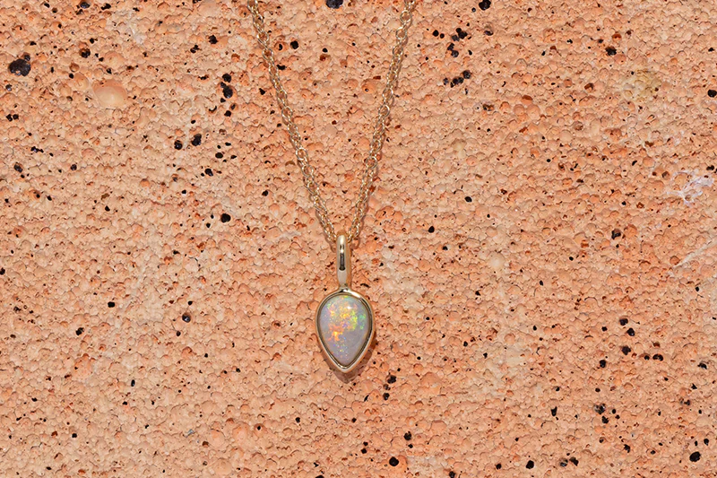 Allegra Necklace Gold Crystal Opal 0.68Ct - Image 4