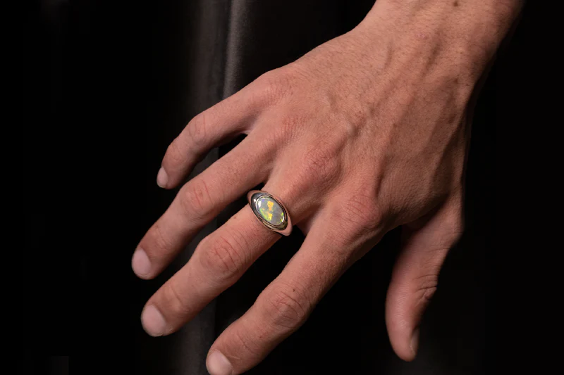Duke Ring Sterling Silver with 2.56ct dark opal - Image 3
