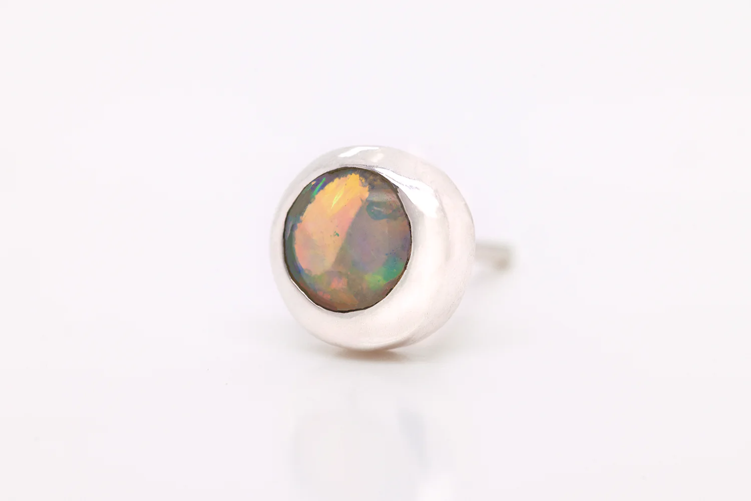 Gabriel Single Stud Earring Sterling Silver with 0.31ct Crystal Opal - Image 2