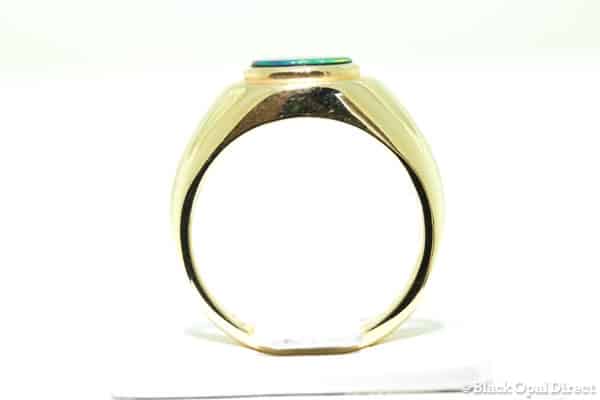14kt Gold Ningaloo Ring with Black Opal Doublet - Image 3