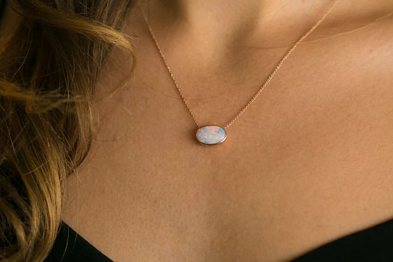 Johanna 18kt Rose Gold Necklace with 2.30ct Crystal Opal - Image 2