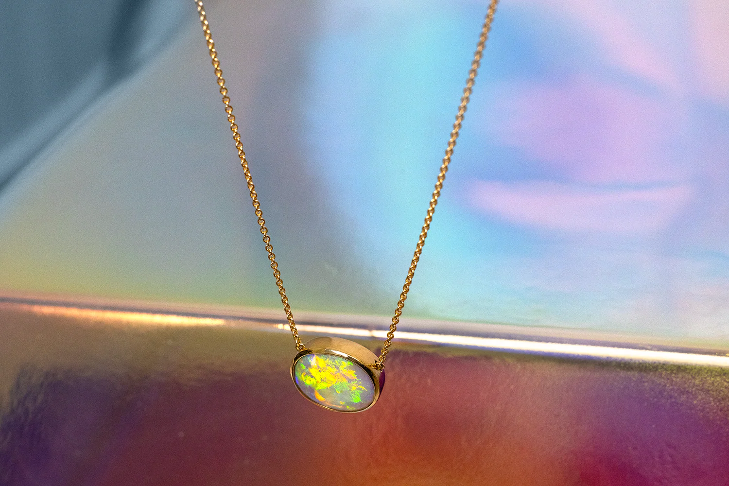 Johanna Necklace Gold with 2.23ct Crystal Opal - Image 3