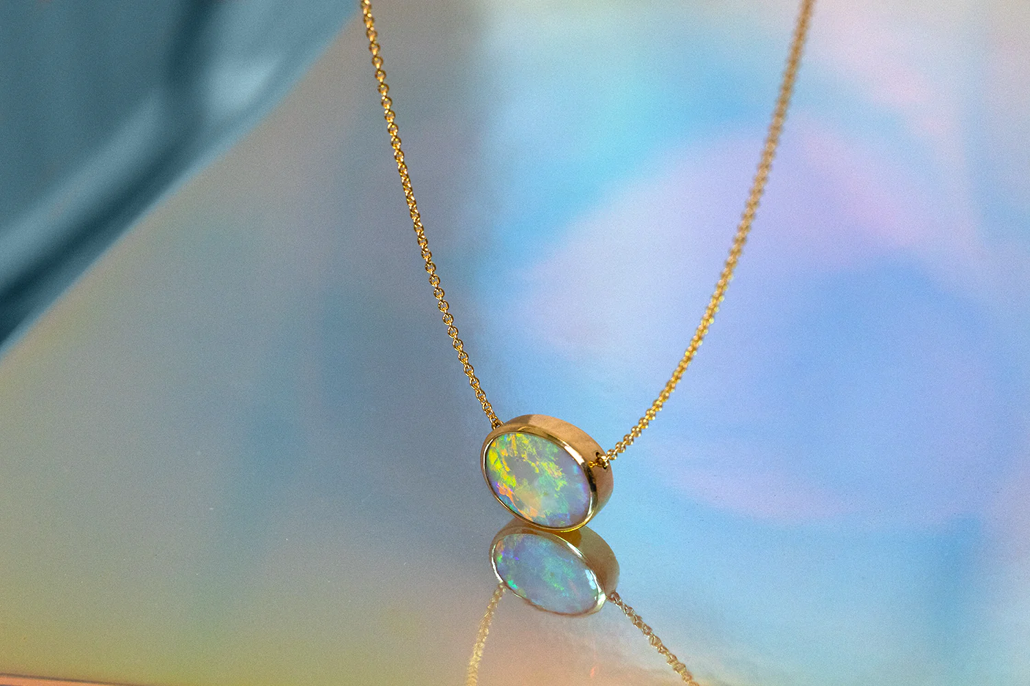 Johanna Necklace Gold with 2.23ct Crystal Opal - Image 4