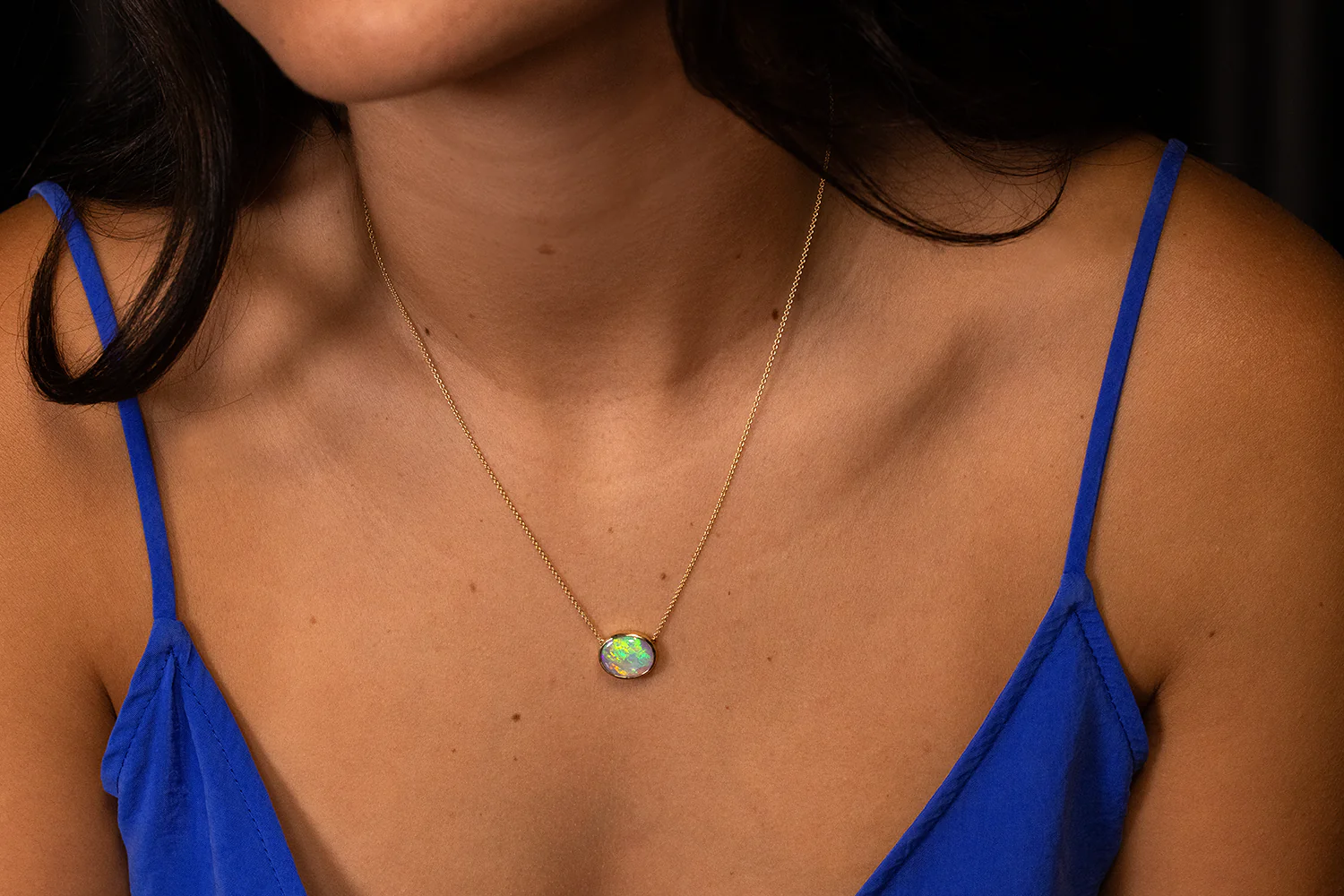 Johanna Necklace Gold with 2.23ct Crystal Opal - Image 5