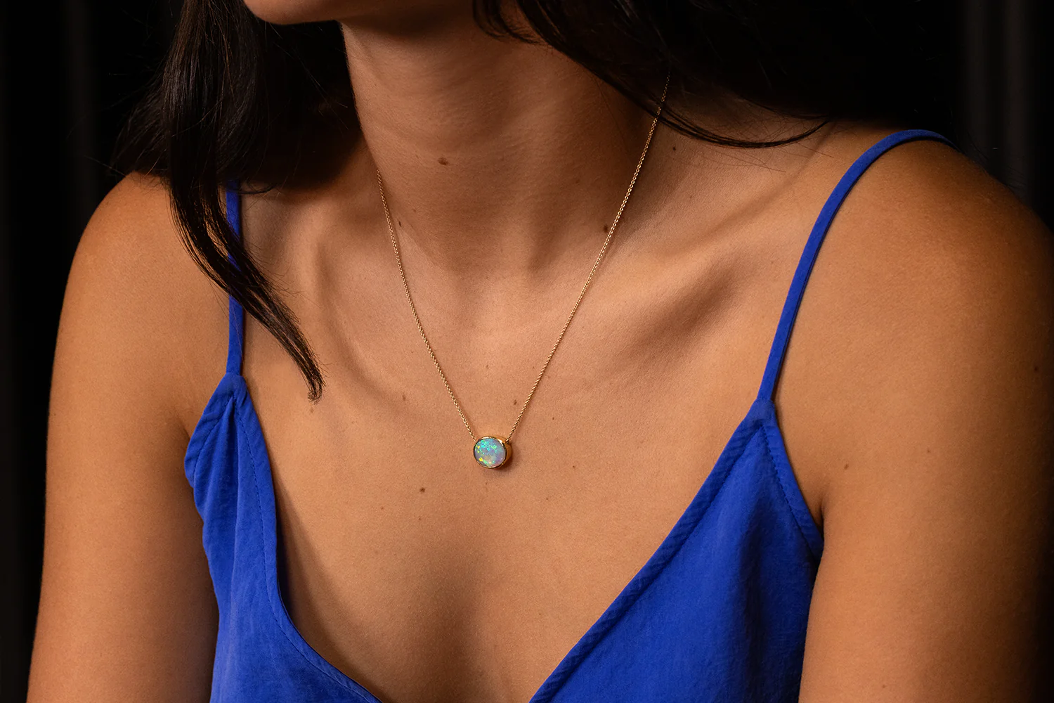 Johanna Necklace Gold with 2.23ct Crystal Opal - Image 6