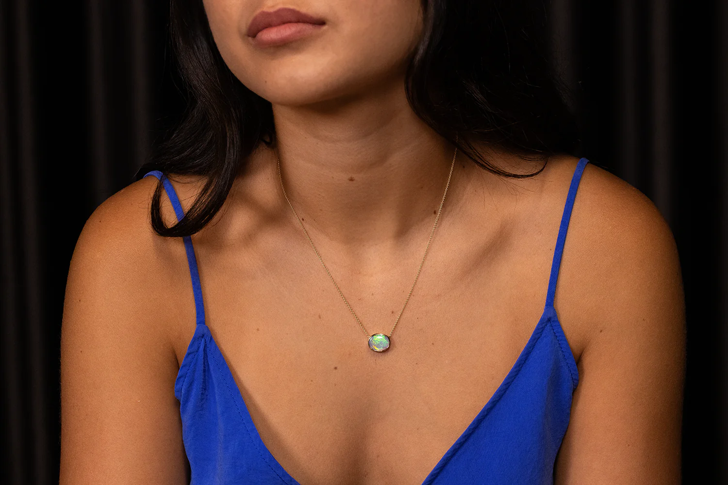 Johanna Necklace Gold with 2.23ct Crystal Opal - Image 9