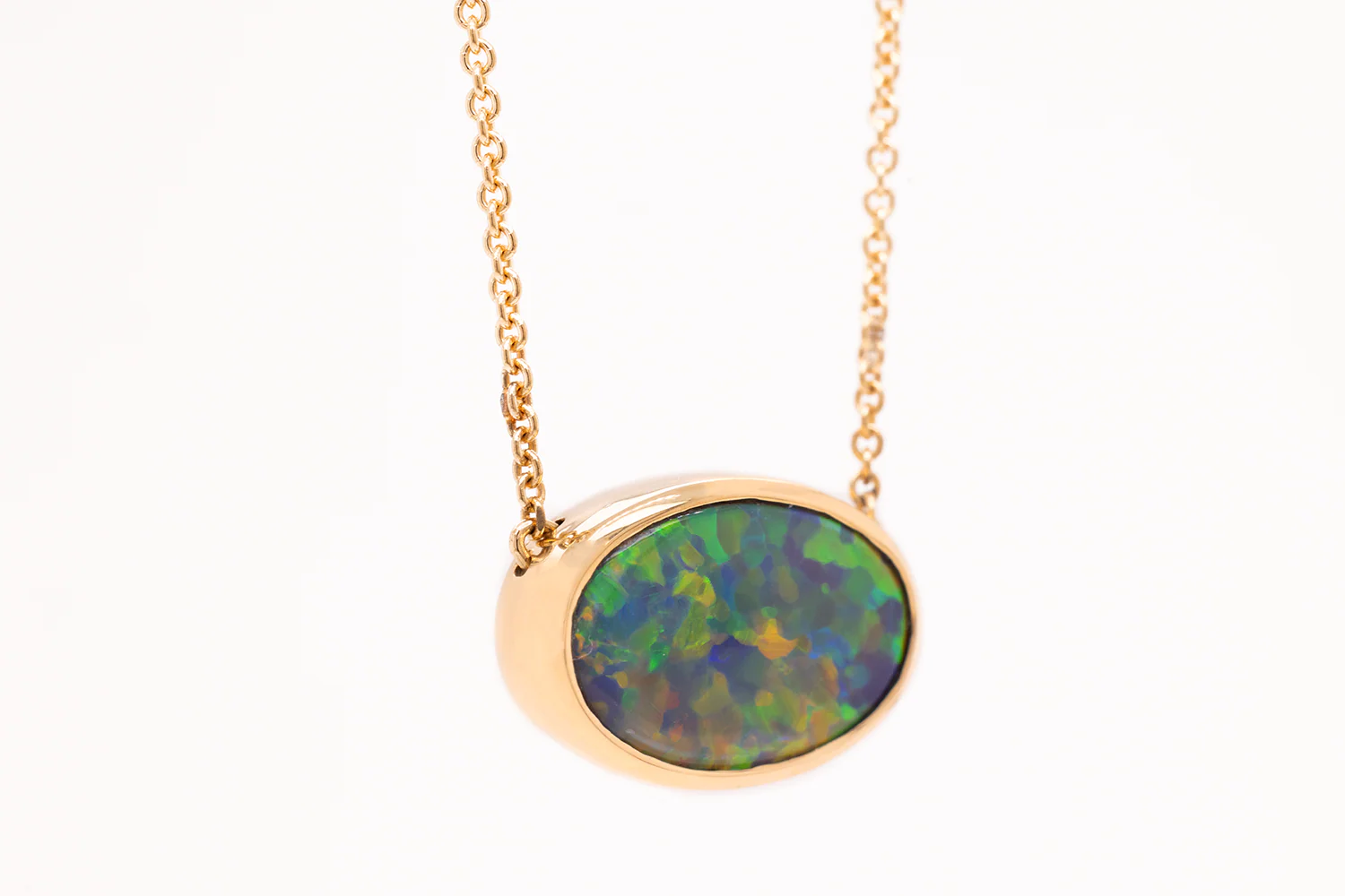 Johanna Necklace Gold with 2.26ct Dark Opal - Image 2