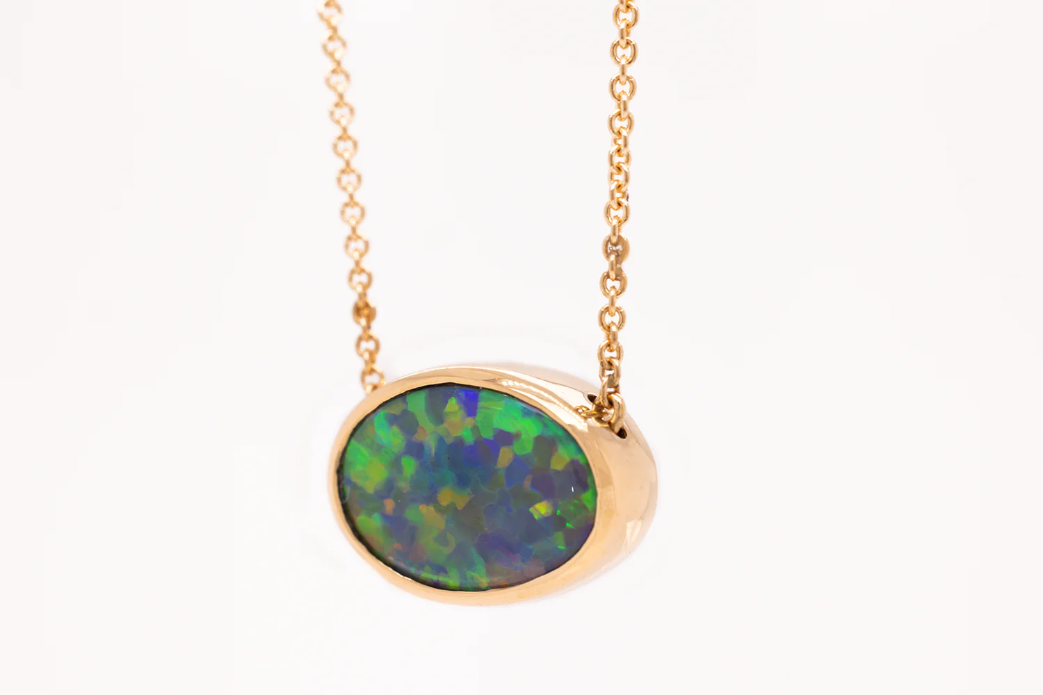 Johanna Necklace Gold with 2.26ct Dark Opal - Image 3