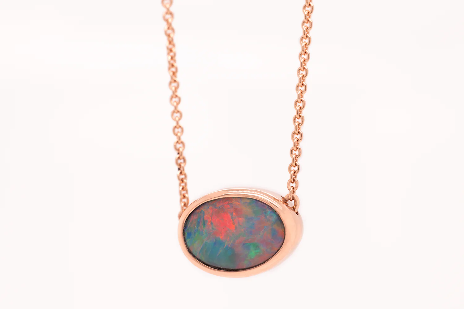 Johanna Necklace Rose Gold with 1.07ct Dark Opal - Image 2