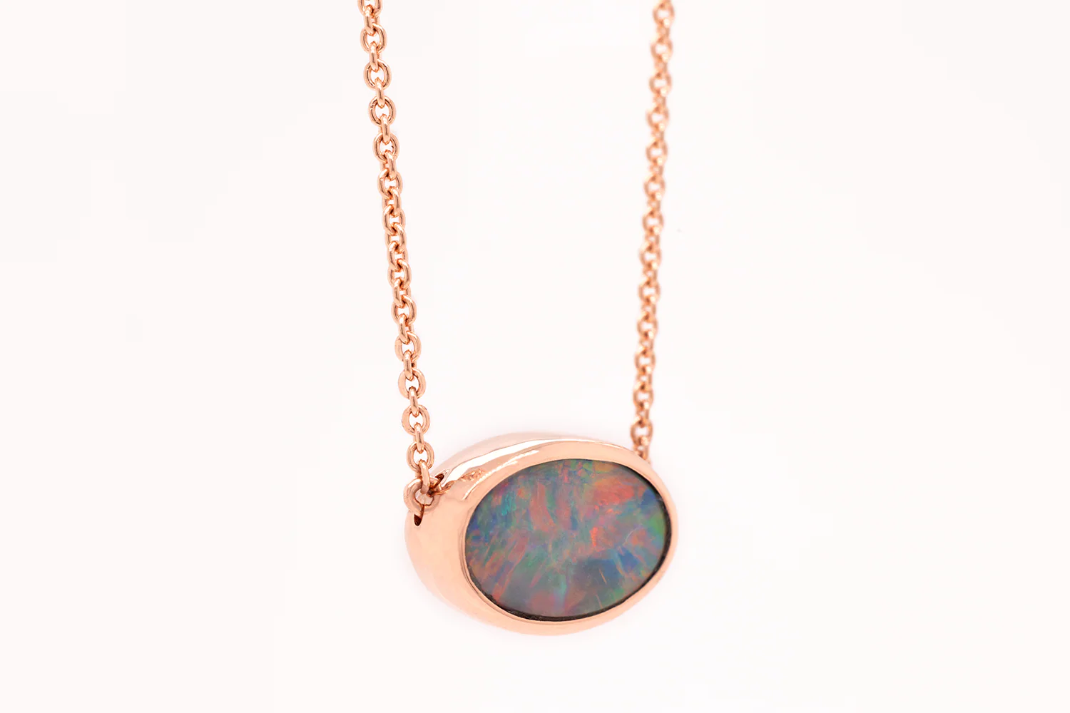 Johanna Necklace Rose Gold with 1.07ct Dark Opal - Image 3