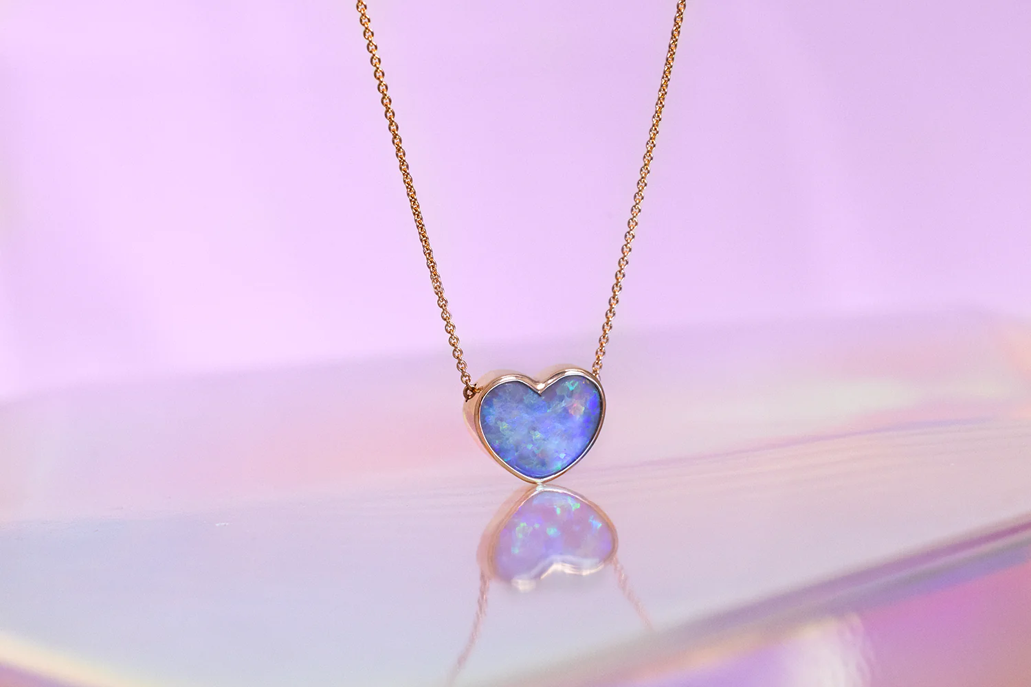 Johanna Necklace Rose Gold with 4.02ct Dark Opal - Image 2