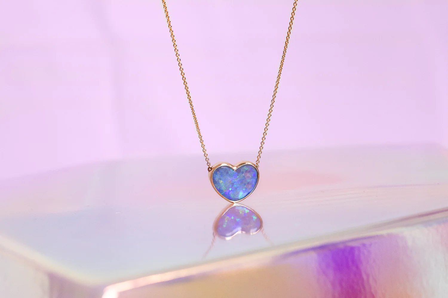 Johanna Necklace Rose Gold with 4.02ct Dark Opal - Image 3