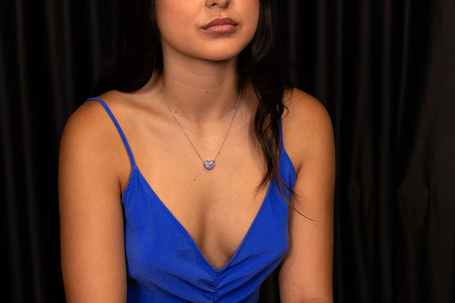 Johanna Necklace Rose Gold with 4.02ct Dark Opal - Image 8
