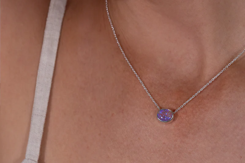 Johanna Necklace Sterling 1.71 ct Crystal Opal - Image 3