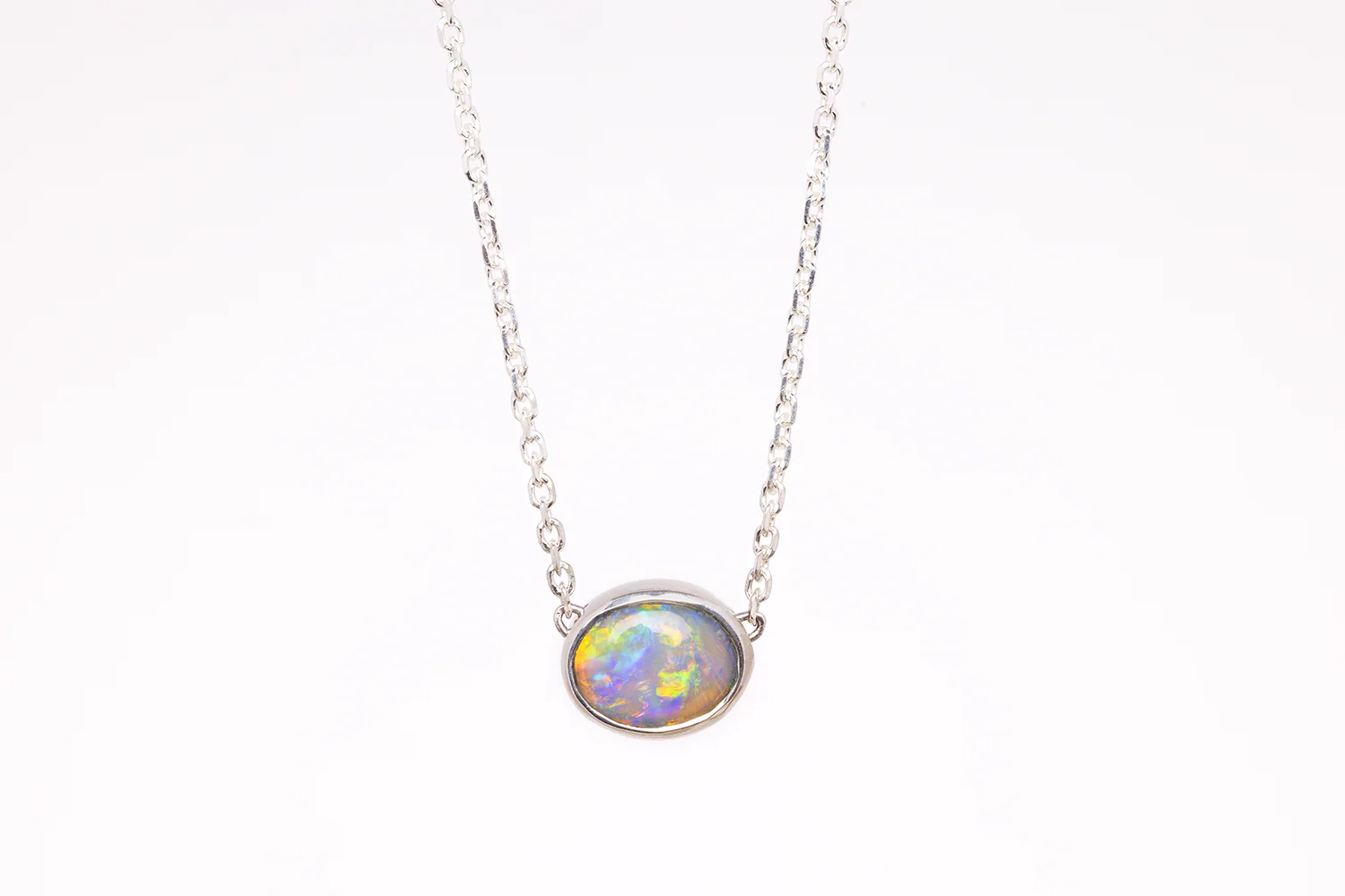 Johanna Necklace Sterling Silver with 0.66ct Crystal Opal - Image 2