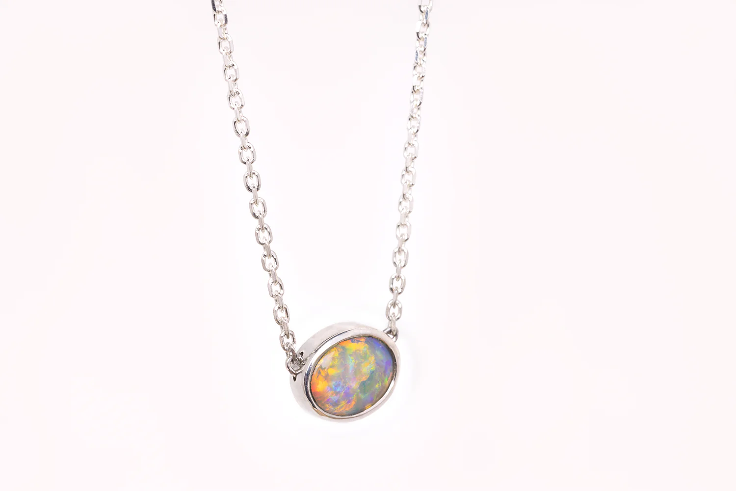 Johanna Necklace Sterling Silver with 0.66ct Crystal Opal - Image 3