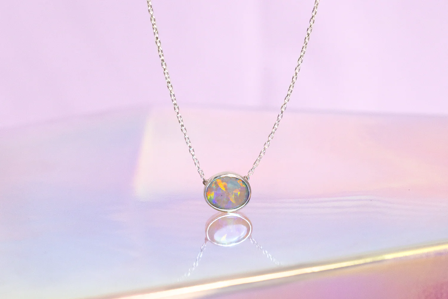 Johanna Necklace Sterling Silver with 1.85ct Dark Opal - Image 2