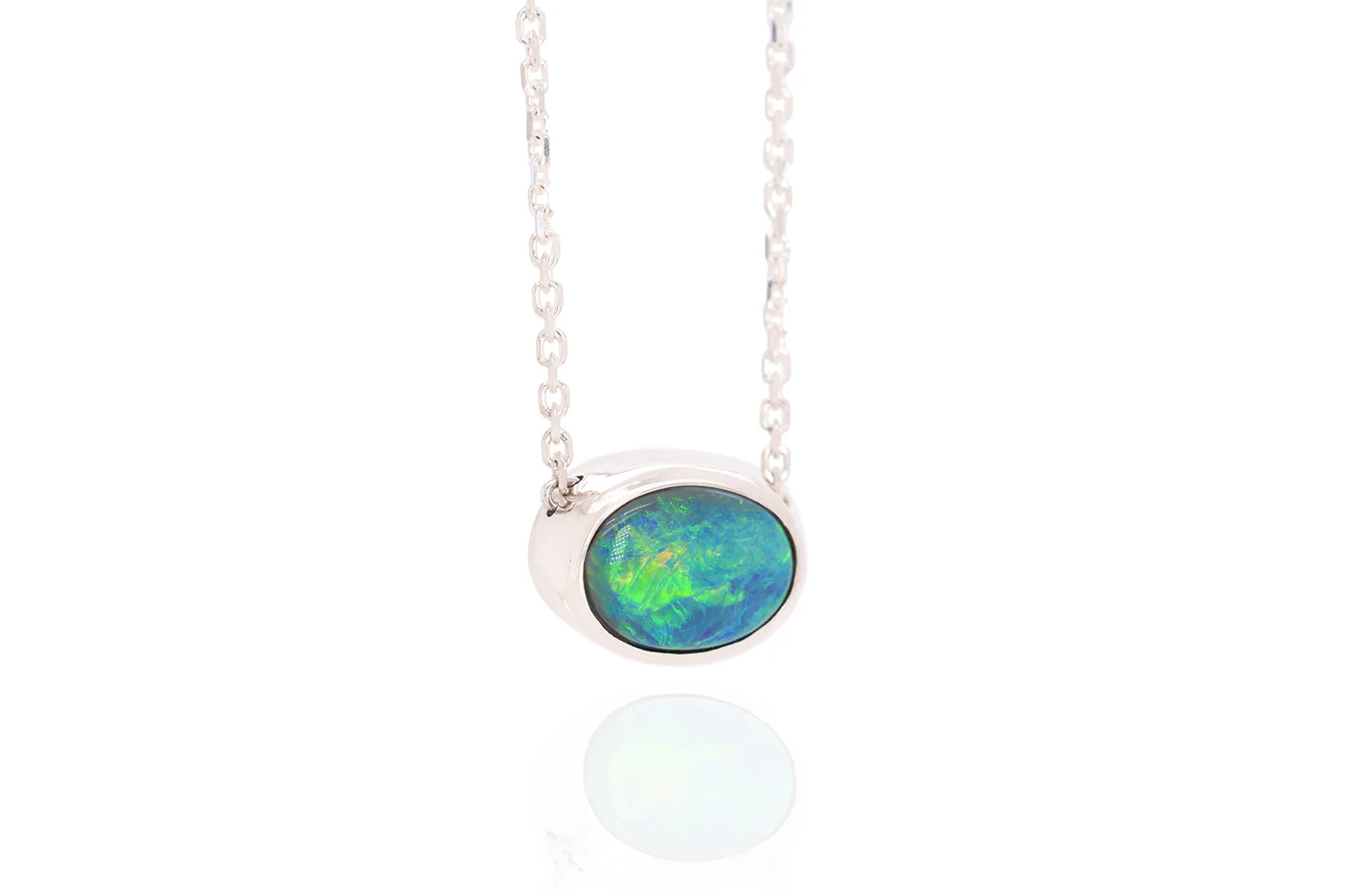 Johanna Necklace Sterling Silver with 2.72ct Dark Opal - Image 3