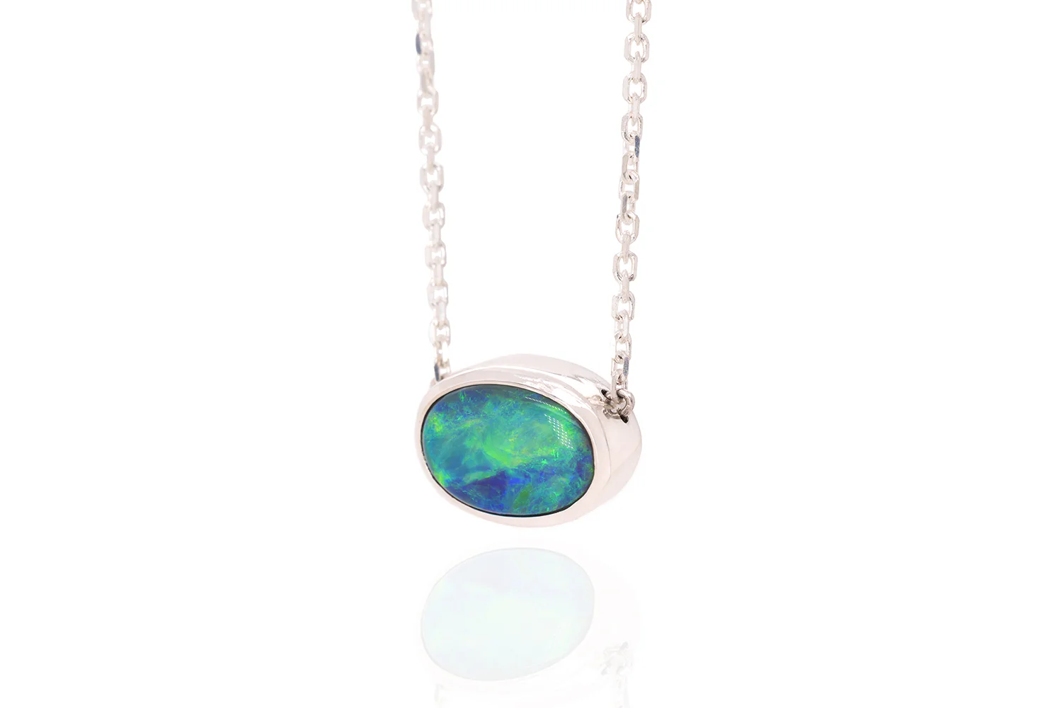 Johanna Necklace Sterling Silver with 2.72ct Dark Opal - Image 5