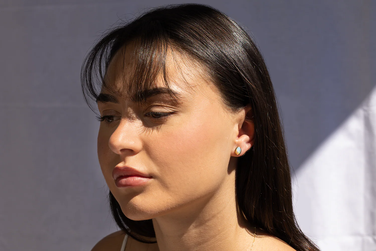 Joie Earrings 18kt Gold with 0.95ct Crystal Opals - Image 2