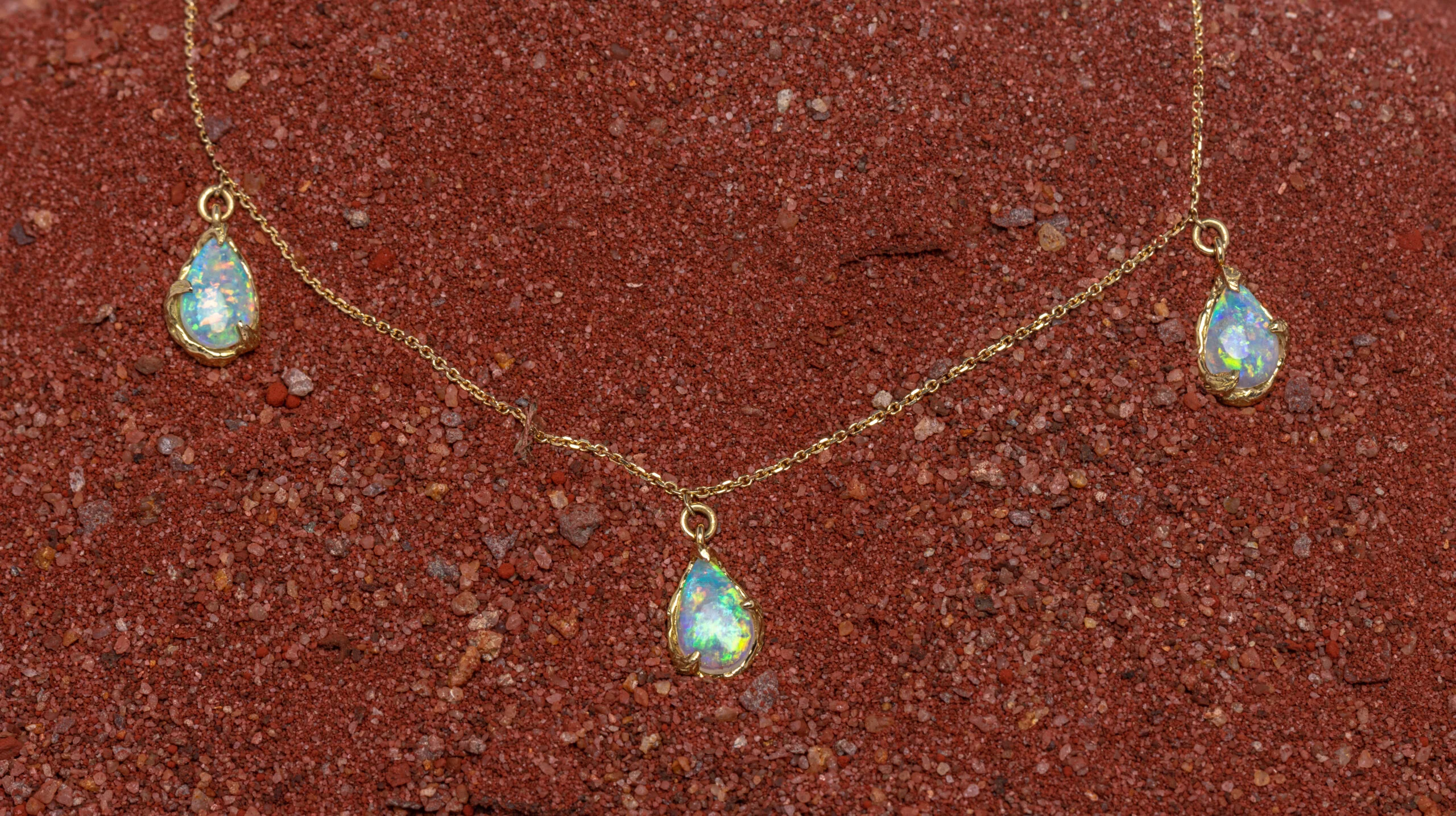 Kindred Gold Trio Crystal Opal Necklace - Image 2