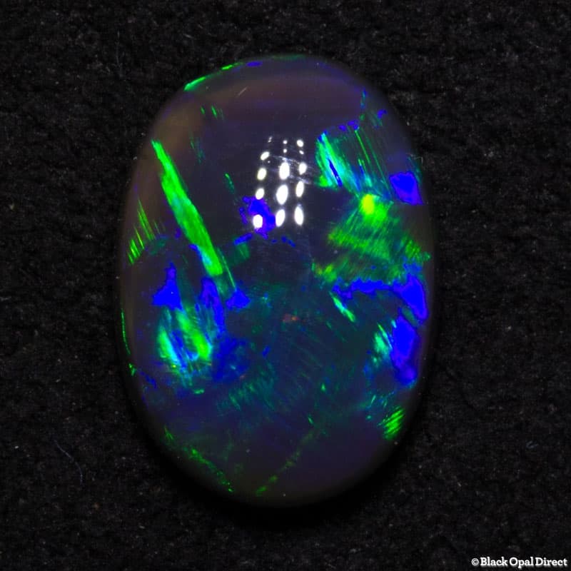 0.84 ct black opal 8x6x3mm - Image 2