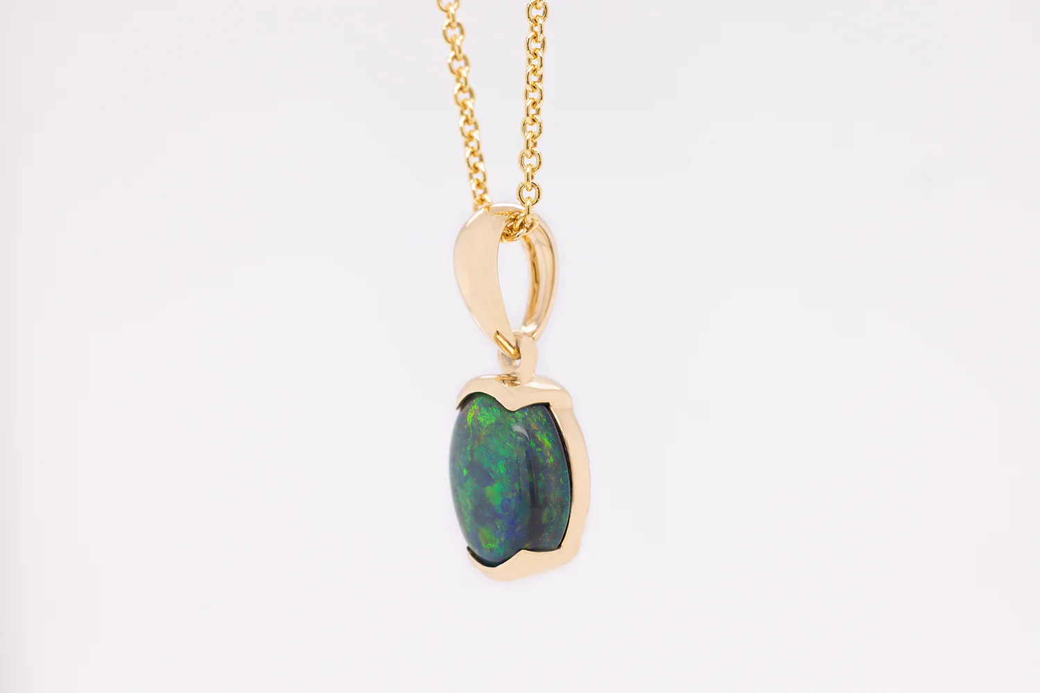 Pendant 14kt Gold with 1.20ct Black Opal - Image 3