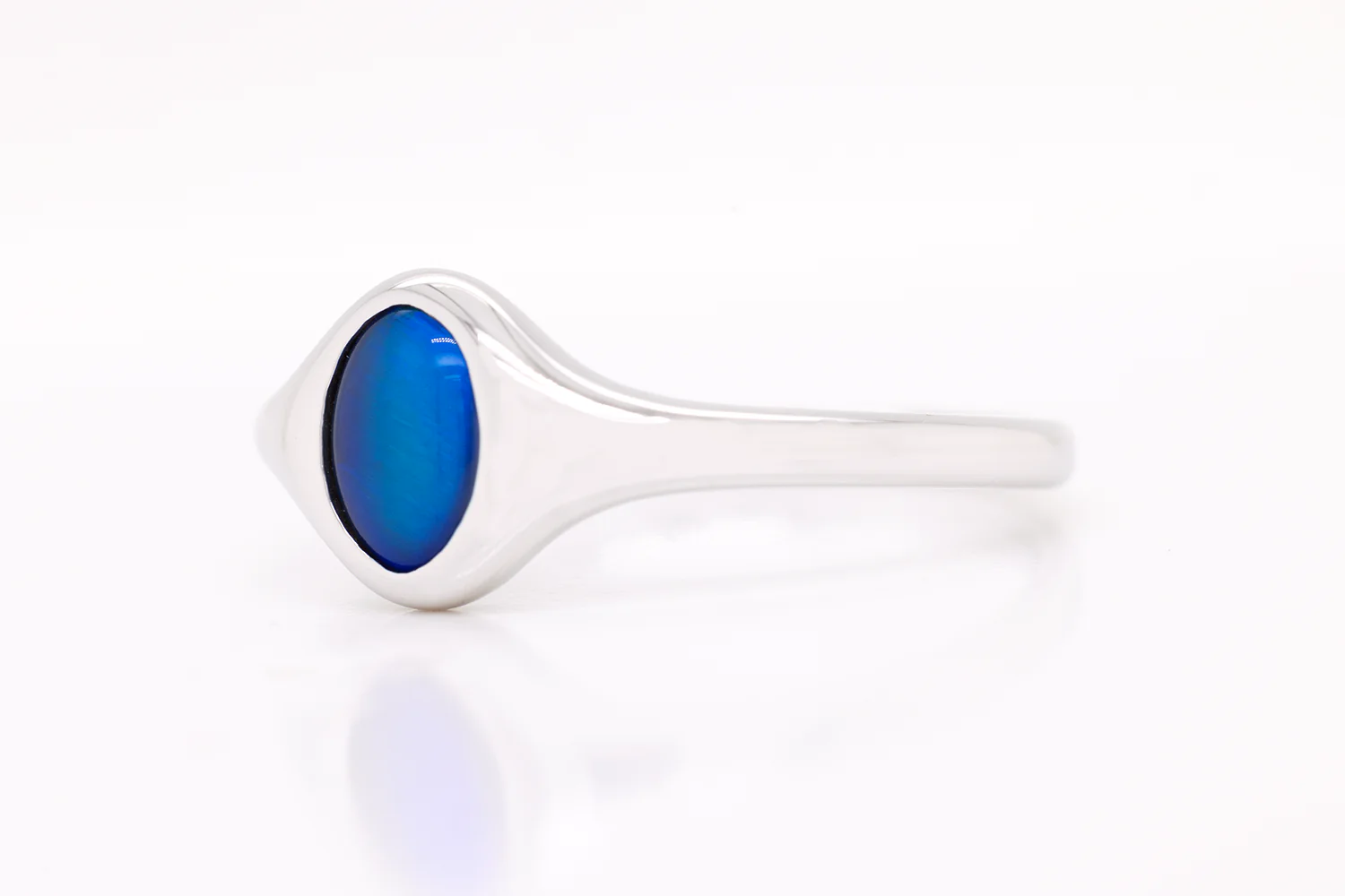 Ring Sterling Silver with 0.62ct Black Opal - Image 3