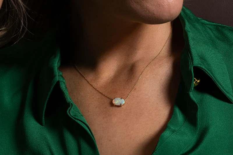 Ruthie Necklace Gold 1.53 ct Crystal Opal - Image 2