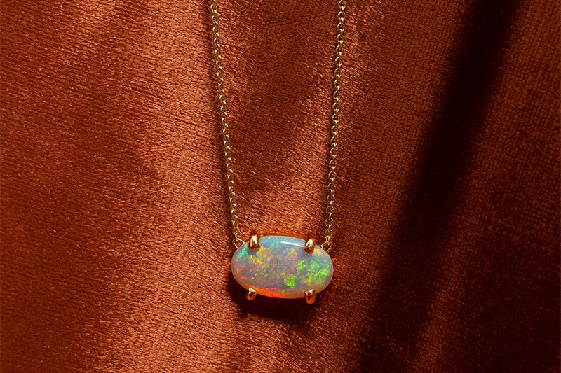 Ruthie Necklace Gold 1.53 ct Crystal Opal - Image 3