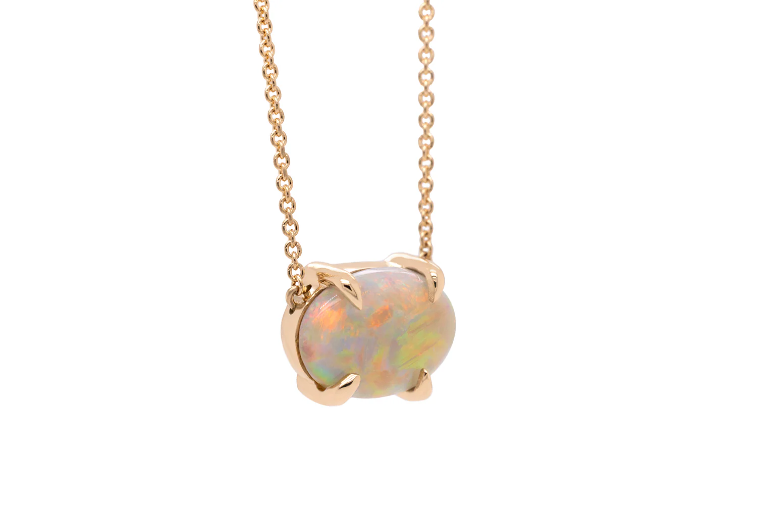 Ruthie Necklace Gold with 2.20ct White Opal - Image 2