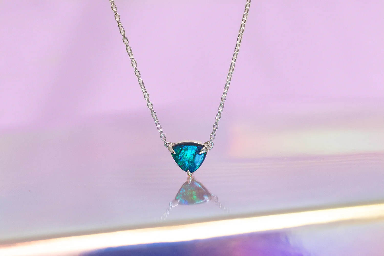 Ruthie Necklace Sterling Silver with 0.99ct Black Opal - Image 2